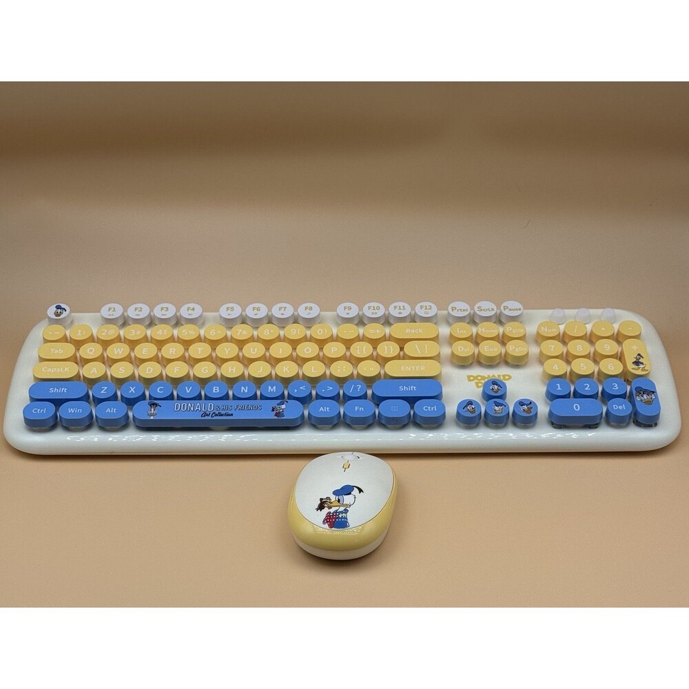 Disney Donald Duck 90th Anniversary Wireless Keyboard & Mouse Set Tested Works